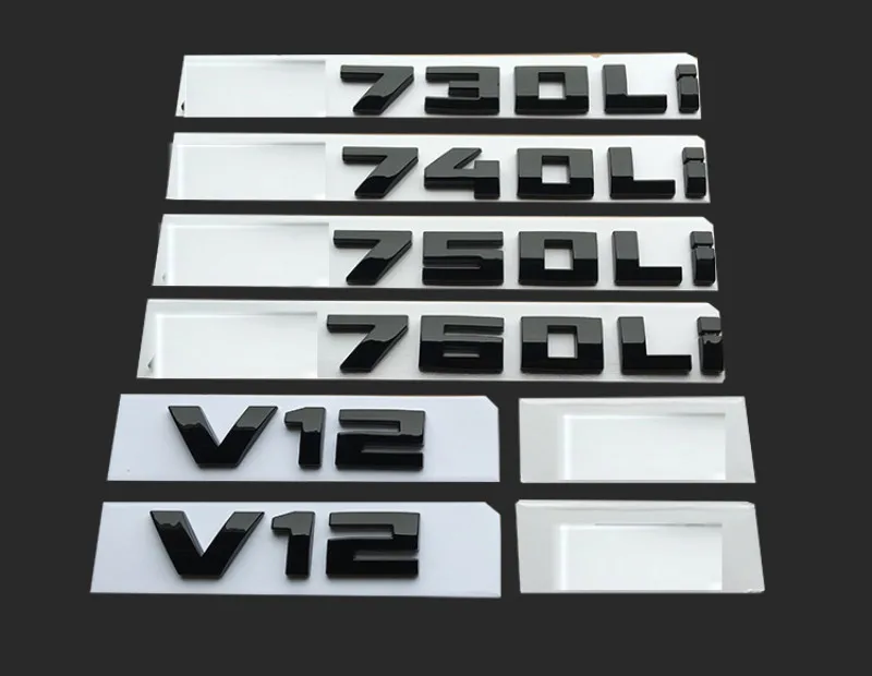 Блеск Черный ABS цифры буквы слова значок багажника автомобиля значки эмблема для