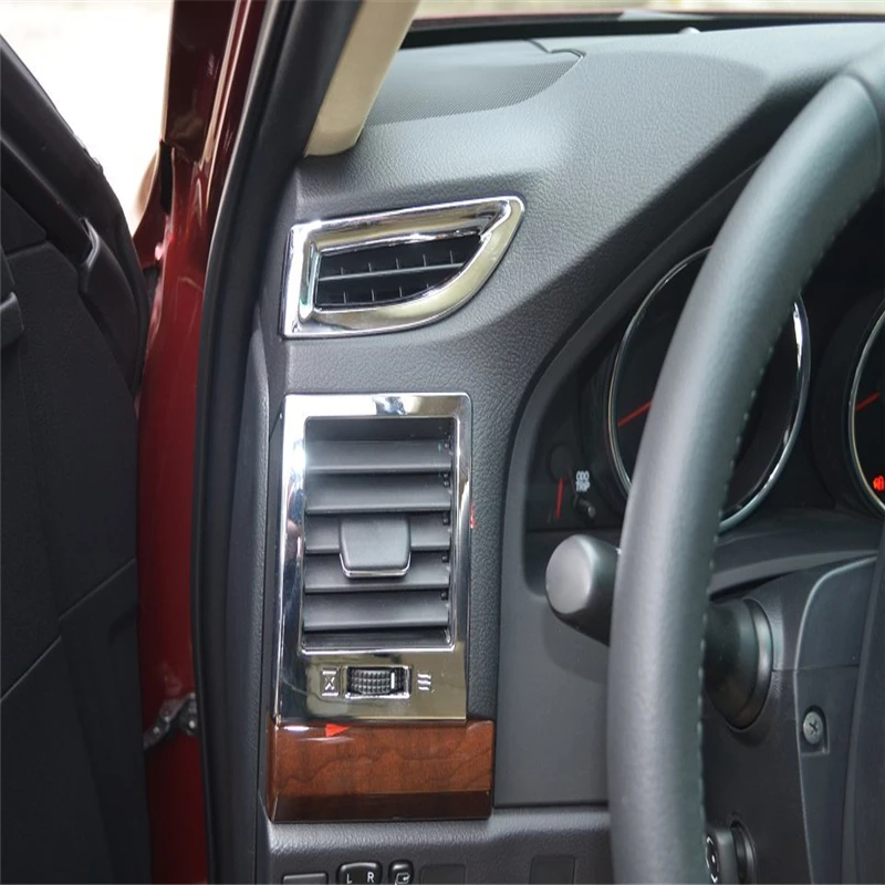 

WELKINRY car auto cover for Toyota Mark X GRX13 2009-2019 ABS chrome front console middle air conditioning outlet air vent trim