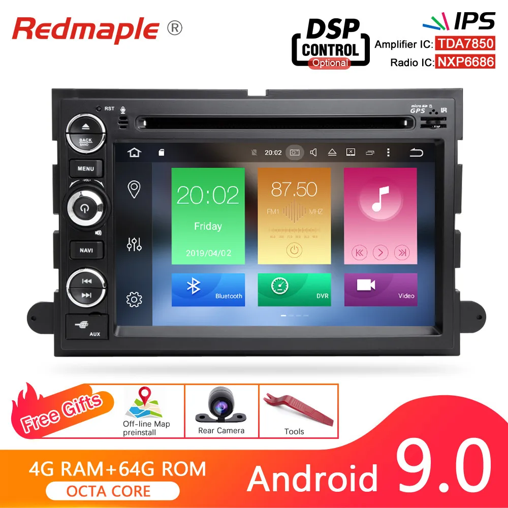 Android 9.0 Car Radio DVD Player Navigation For Ford Edge Expedition Escape F150 GPS WIFI Bluetooth Video Multimedia Stereo | Автомобили и