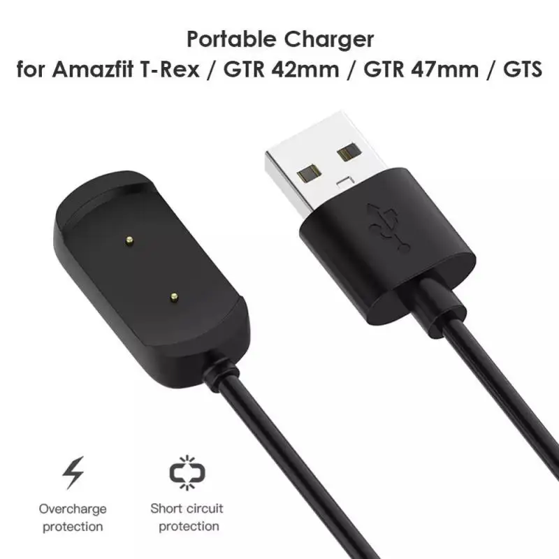 USB кабель для зарядки Xiaomi Huami Amazfit T Rex GTS GTR 47 мм 42 зарядное устройство умных часов