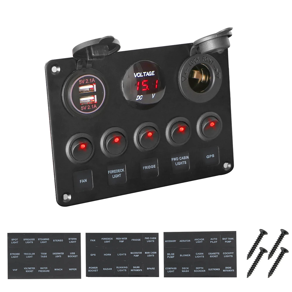 YOSOLO Цифровой вольтметр двойной USB Порты и разъёмы 12V Выход Комбинации