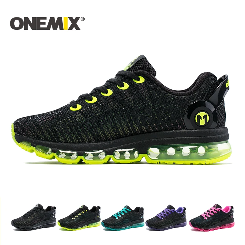 Мужские кроссовки для бега Onemix легкие с цветной светоотражающей сеткой обувь