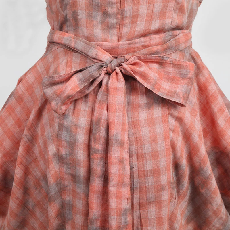 Повседневное женское двухцветное платье на тонких бретельках в стиле панк