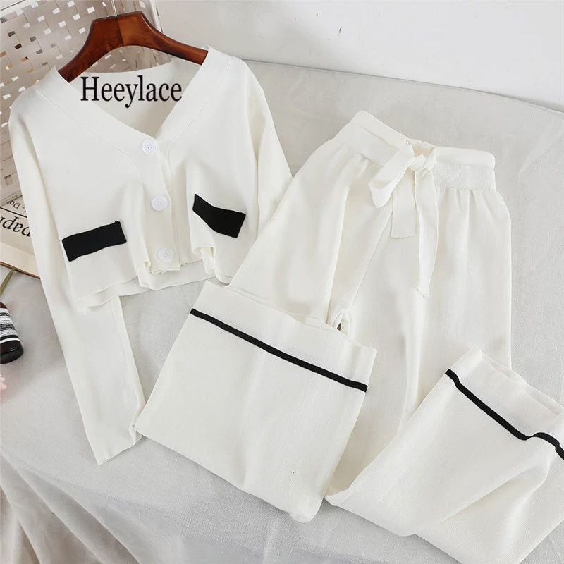 Женский винтажный вязаный костюм двойка новинка 2019|Спортивные костюмы| |