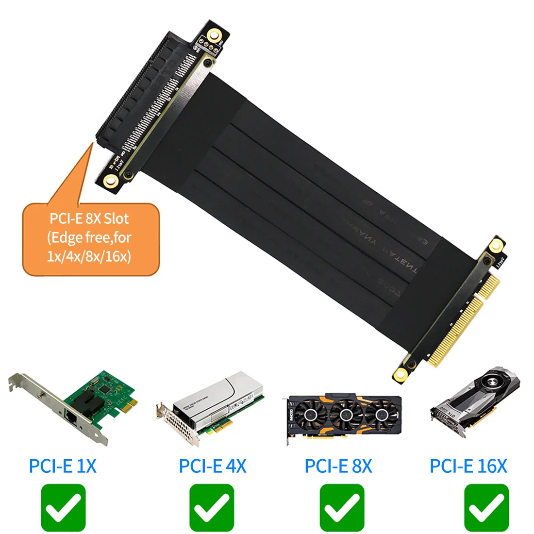 Родительный Удлинительный кабель PCI-E Gen3 PCI Express 3 0 адаптера для карты 8X подъема 4х