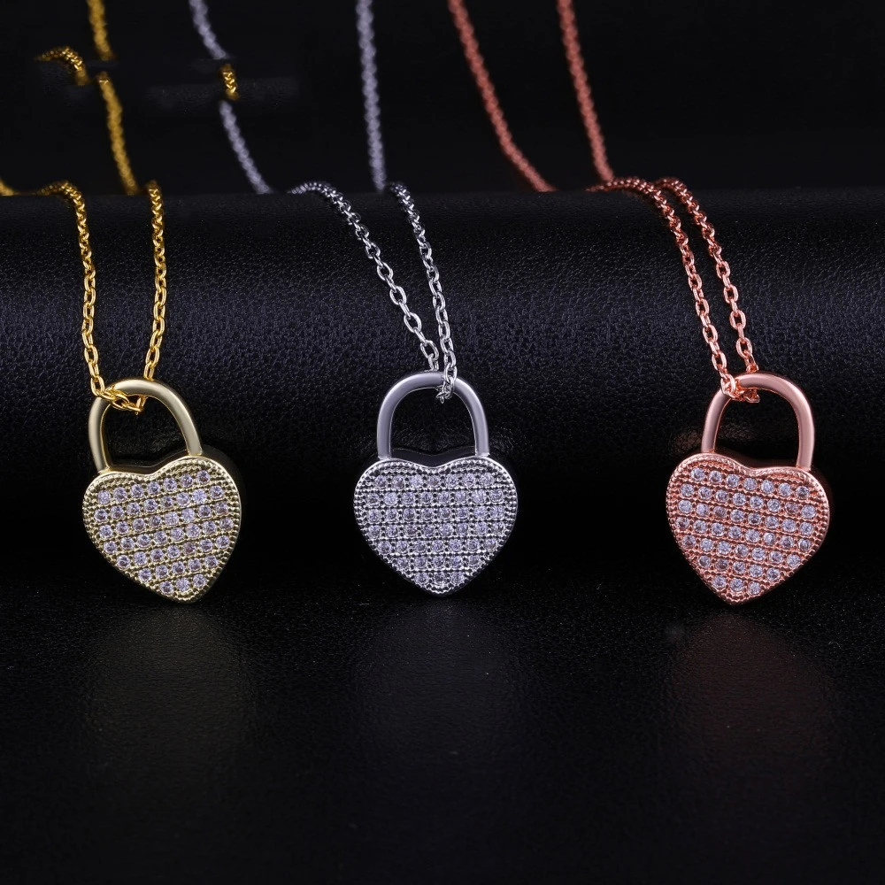 Ожерелье с кулоном в виде сердца Juya из золота/розового золота микро цирконием