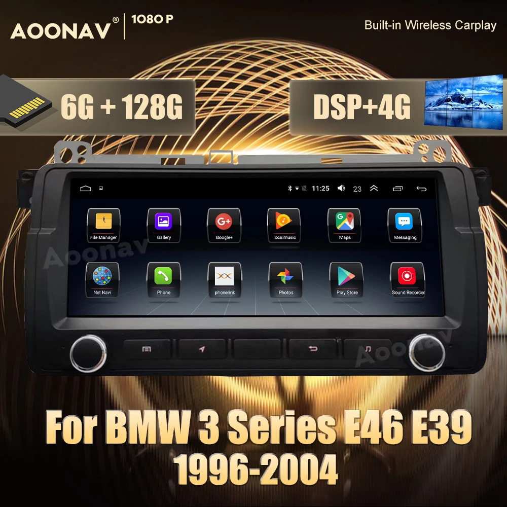 

Автомагнитола 2DIN, 128 ГБ, Android 10,0 для BMW 3 серии E46 E39 1996-2004, автомобильный мультимедийный плеер, стереоприемник, GPS-навигатор