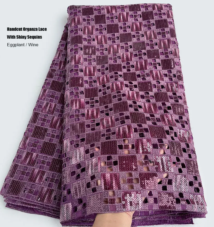 Африканское кружево ручной работы с блестками вышивка люрексом ткань из органзы