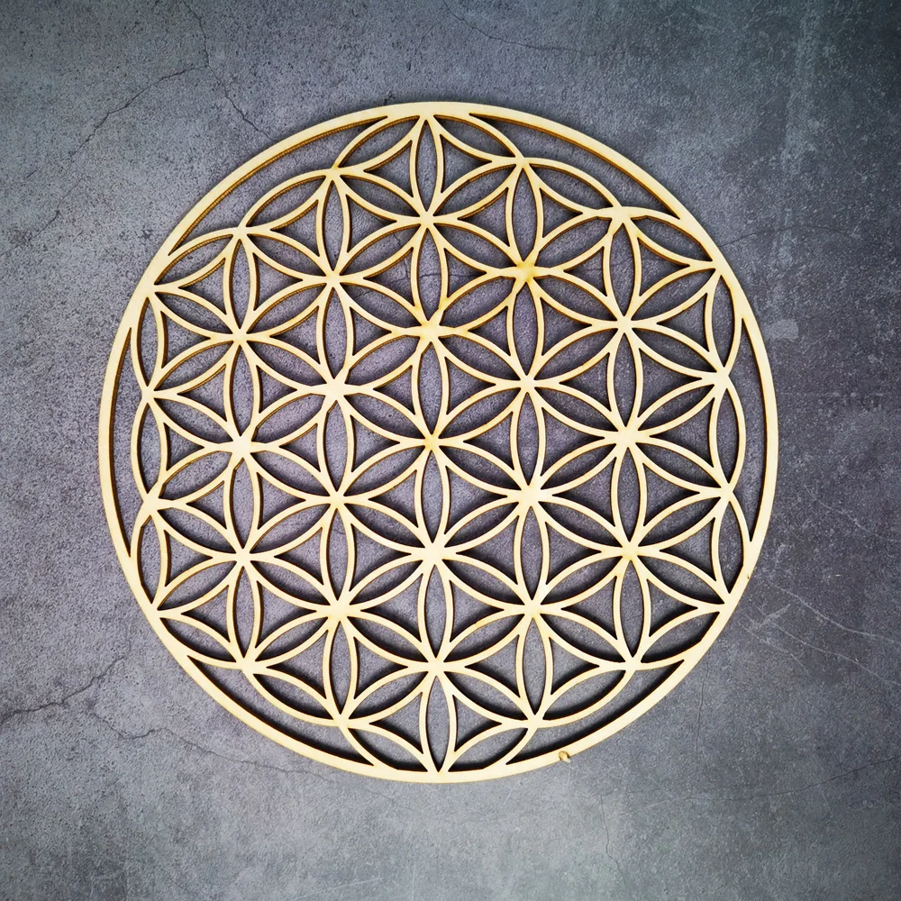 Деревянные рождественские украшения в виде цветка жизни геометрические