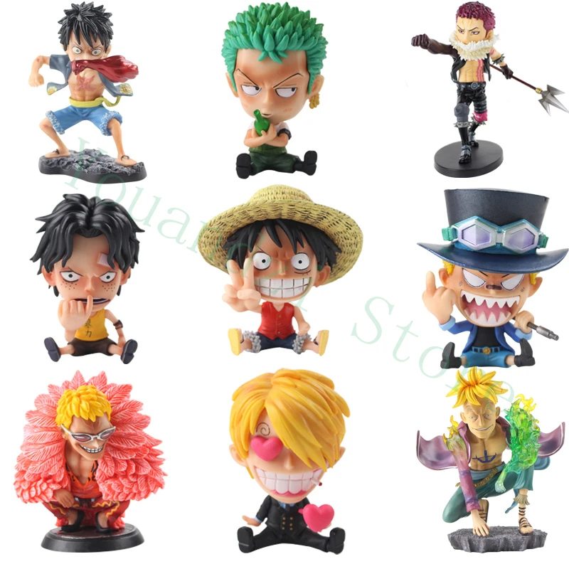 Аниме фигурки обезьяны D Luffy Ace Sabo Zoro Sanji Katakuri Doflamingo Marco Usopp Chopper Q версии