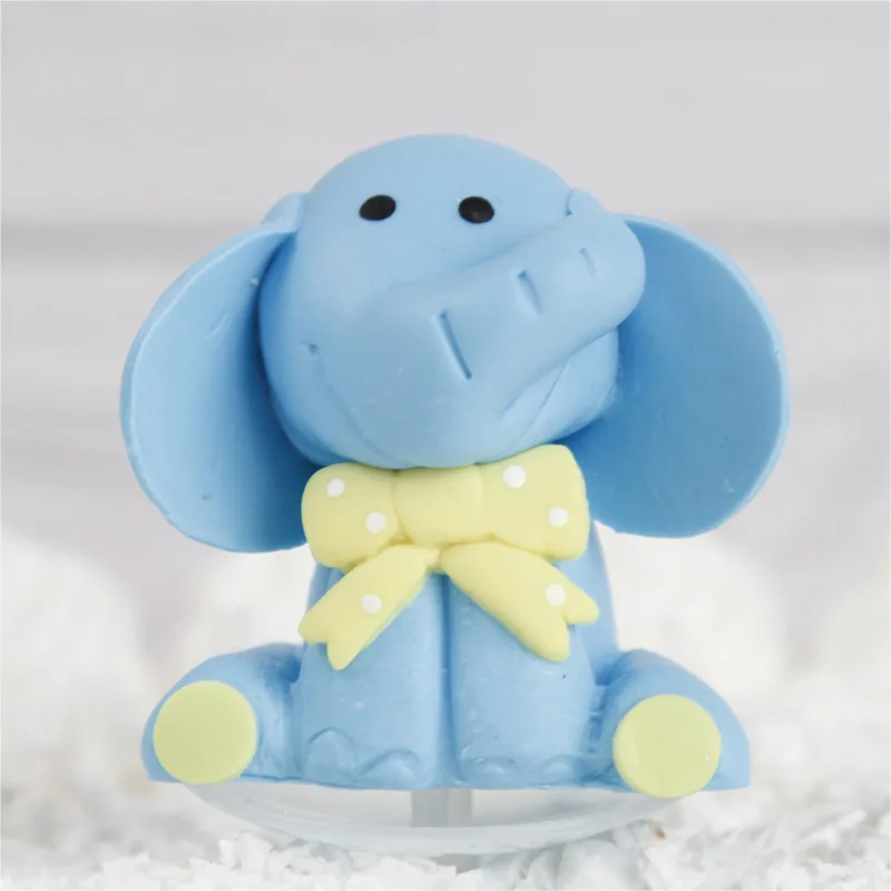 Мультяшный полимер Лев Слон лягушка свинка корова животное торт Топпер детский