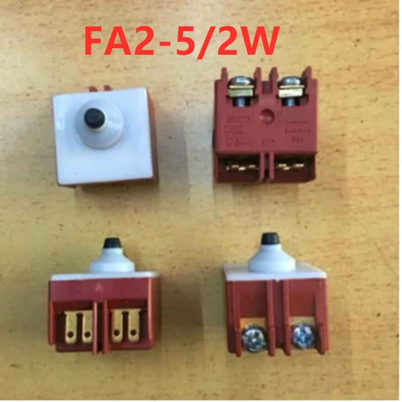 

10pcs Angle Grinder FA2-5/2W 250V 5A 125VAC/10A Momentary DPST NO PushButton Switch for 6-100 GWS6/8-100 S1M-FF03-100A TWS66