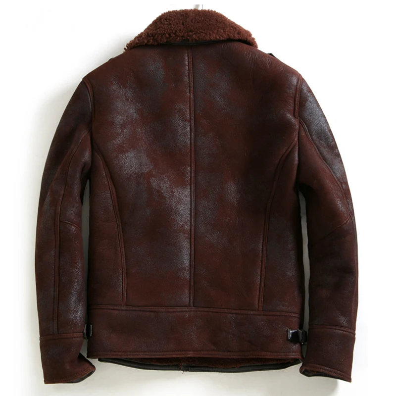2021 Модные мужские b3 ВВС Пилот пальто из натуральной овечьей кожи Дубленки шерсть