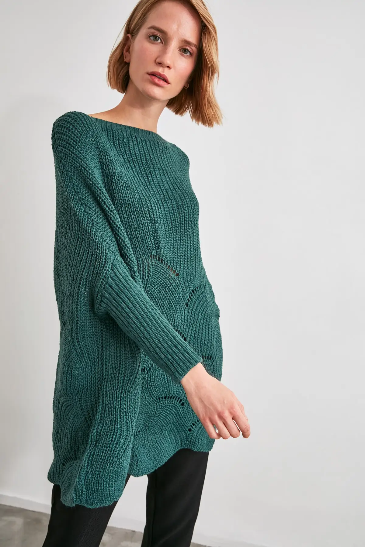 

Trendyol Mesh Detailed Knitwear Sweater TWOAW21KZ2541
