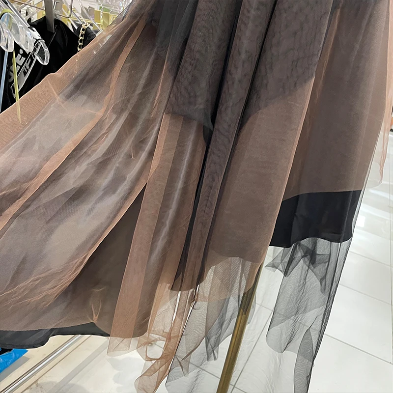 

French Model Style Irregular Stitching Dress for Women 2021 Summer New Fashion Fake Two Pieces Ins Dress Slim-Fit Elegant Dress