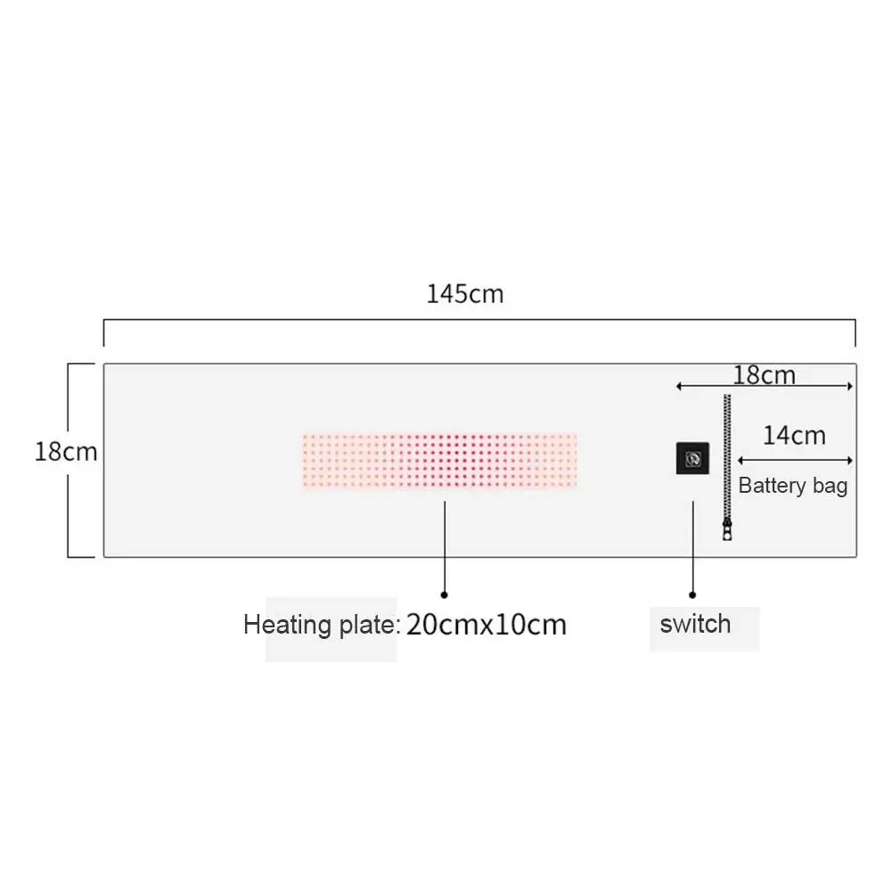

Newest USB Electric Heating Scarf Rechargeable Breathable Heated Wrap Neck Protection Warmer Cover #D0
