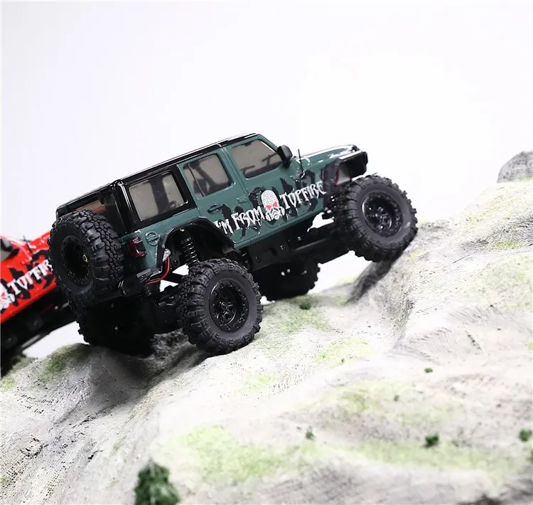 

1/24 I'M FROMTOPFIRE Mini climbing car RC professional off-road electric four-wheel drive remote control car model Wrangler JLJK