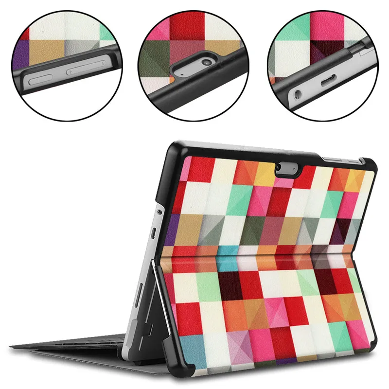 Цветной чехол-подставка для планшета Microsoft Surface Go 2 чехол с держателем карандаша -