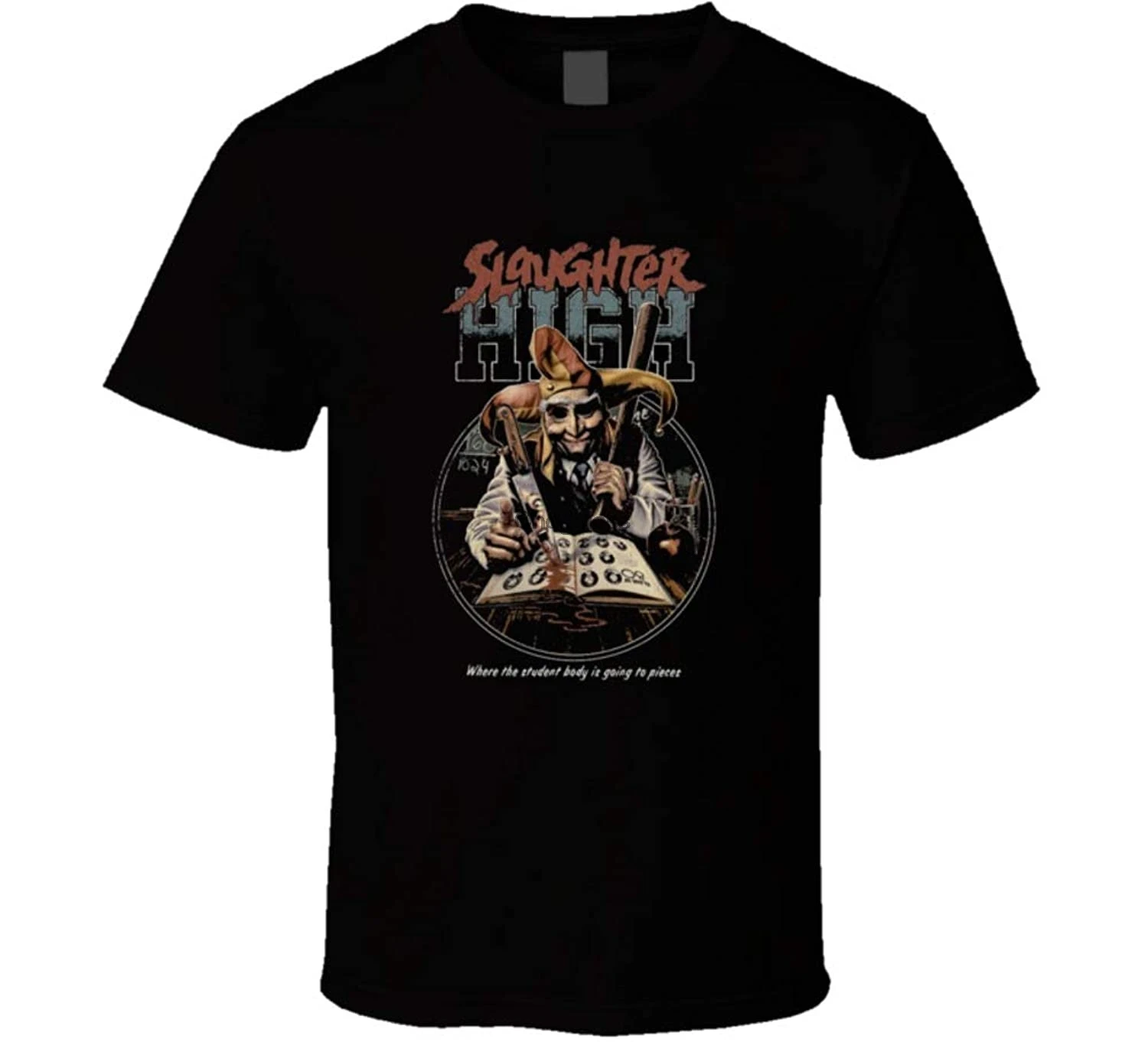 

Slaughter High Classic Horror Movie Black T Shirt