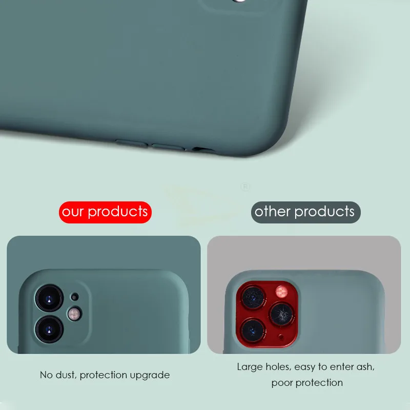 Original Liquid Silicone Luxury Phone Case On The For IPhone 11 Pro XR X XS Max SE 8 7 6 6s Plus Soft Shockproof Full Cover | Мобильные
