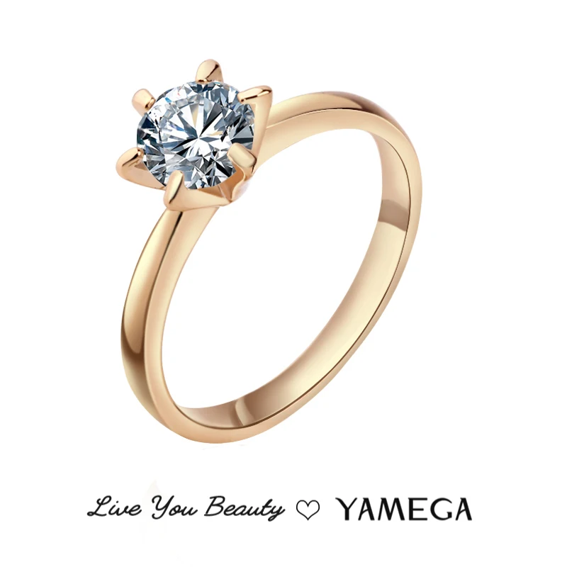 YAMEGA простые золотые обручальные ювелирные Кольца Подарочные уникальный