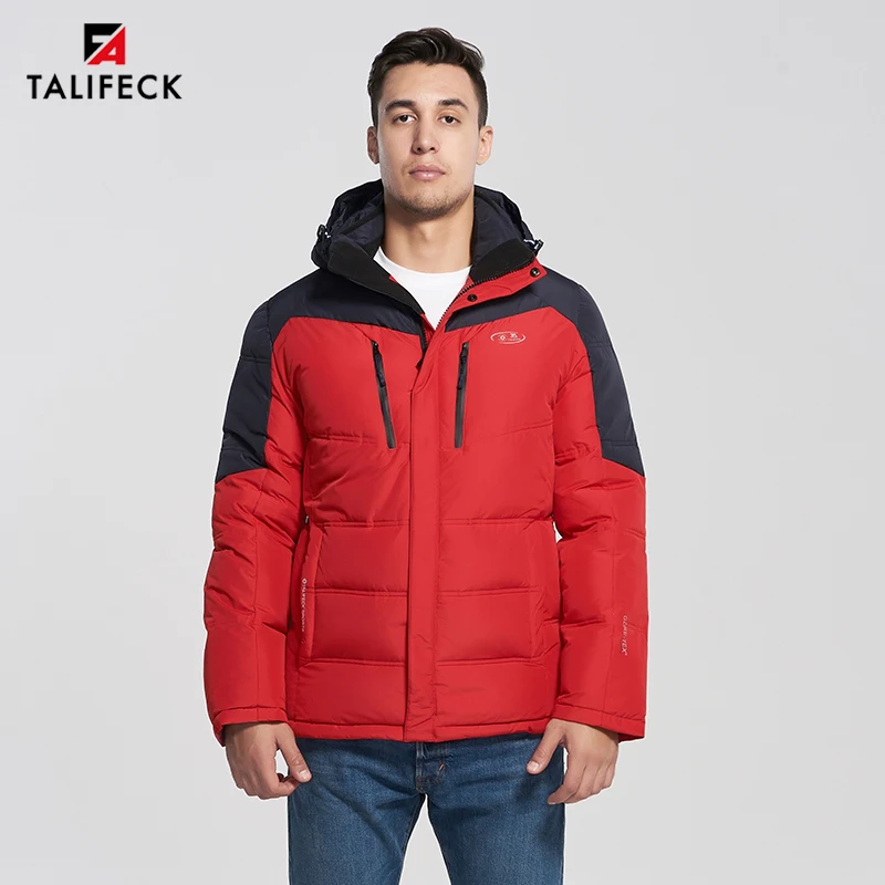 2022 New Men Winter Jacket Warm Cotton Winter Coat Patchwork Padded Jacket Parka Men Thick Overcoat Detachable Hood Russian Size