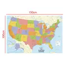 Карта из нетканого материала для начинающих и образовательных целей, 150x100 см