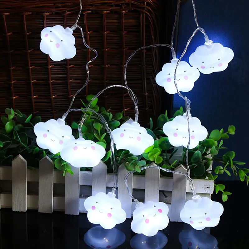 3/6 M светильники в форме облака светодиодный гирлянды рождественские