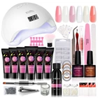 Гель-лак для наращивания ногтей, поликристаллический, комплект инструментов для маникюра