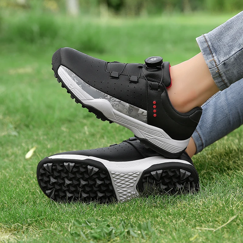 Professional Golf Shoes Ladies Grass Non-slip Golf Shoes Outdoor Training Golf Walking Sneakers Ladies Pink Black Golf Sneakers