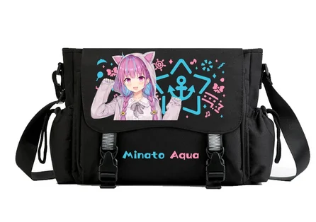 Аниме Hololive Vtuber YouTuber Minato Aqua Повседневная сумка через плечо аниме Женская Мужская