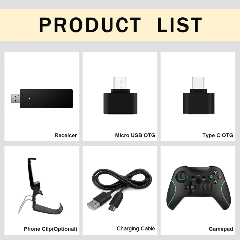 2,4G беспроводной контроллер для Xbox One консоль для ПК для Android геймпад для смартфона джойстик