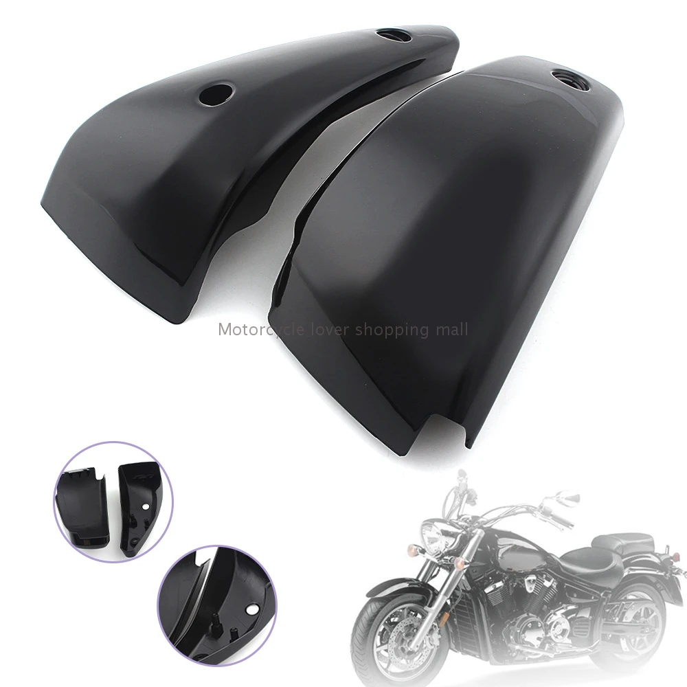 Motorcycle Side Battery Fairing Panels Cover Black moto Battery Side Cover Guard Fits For Yamaha V Star 1300 XVS1300 2007-2017