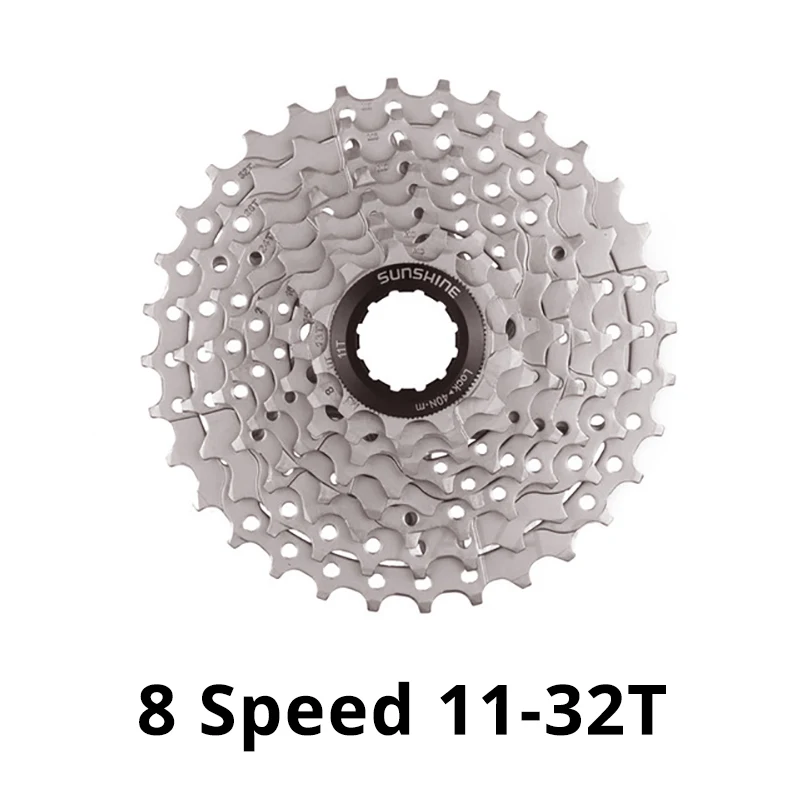11-32T Silver SUNSHINE 8 скоростей свободного хода MTB дорожный велосипед 8S кассеты 25t 28t 32t 40t 42T маховик для M310 M360 Alivio M410 HG31-8 - Цвет: 11-32T Silver