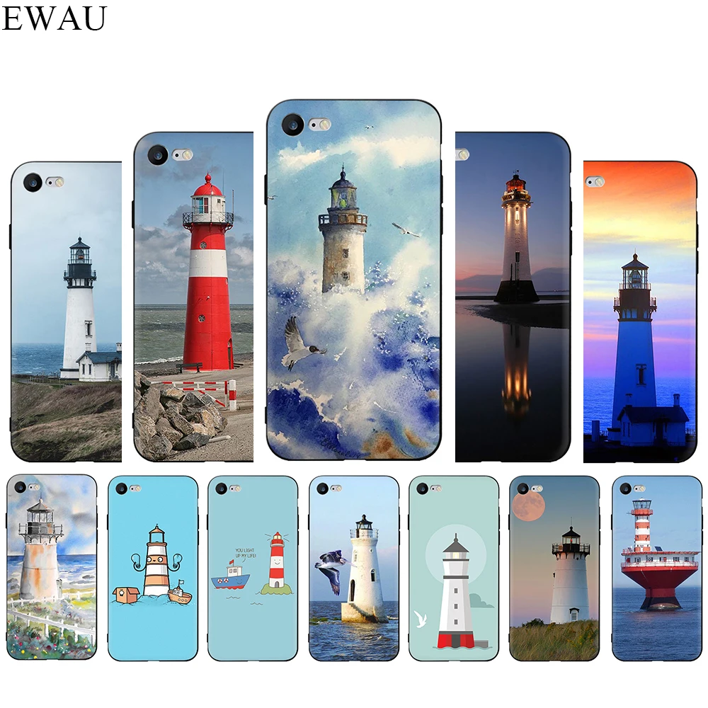 Силиконовый чехол lighthouse для iphone 5 5s SE 2020 6 6s 7 8 Plus X XR XS 11 Pro Max|Чехлы-накладки| |