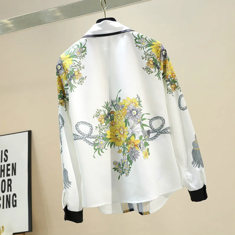 

Print Shirt Women New Temperamental All-Match Long Sleeve Office Lady's Blouse Female 2021 Spring Top Blusa