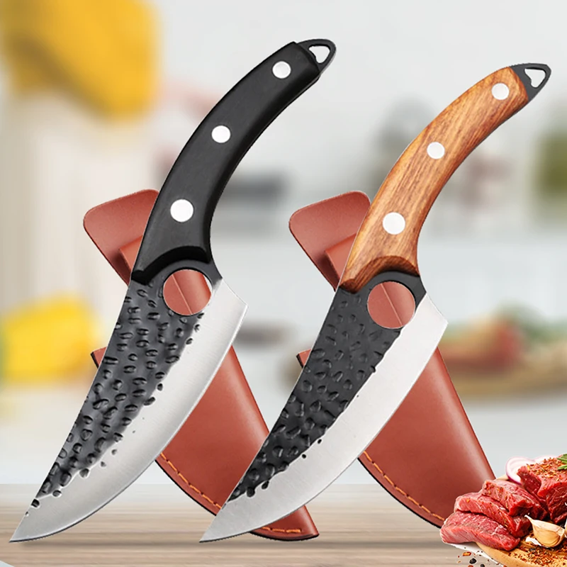 

Шеф-нож, кованый нож из нержавеющей стали для мясника, искусственный нож для мяса, рыбы, фруктов, овощей, нож для костей, мясницкий нож