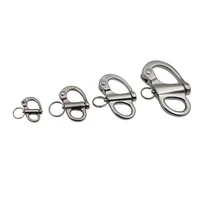 1pcs stainless steel 316 rigging sailing fixation bail snap shackle sailboat eye hooks for watercraft yacht hardware accessories