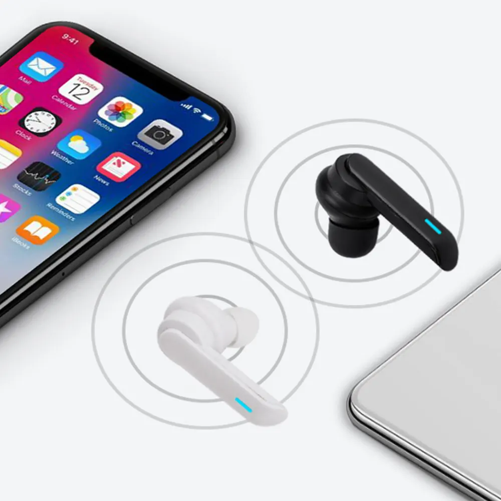 CALETOP F9 TWS Bluetooth 5,0 беспроводные наушники спортивные наушники с микрофоном Hifi стерео звук 300 мАч зарядный чехол для iPhone