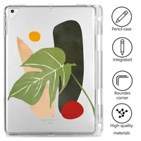 ipad 2 3 4 case with pen slot plant paint transparent soft cover ipad pro 5th 6th generation 9 7 10 2 11 12 5in mini 1 2 3 4 5