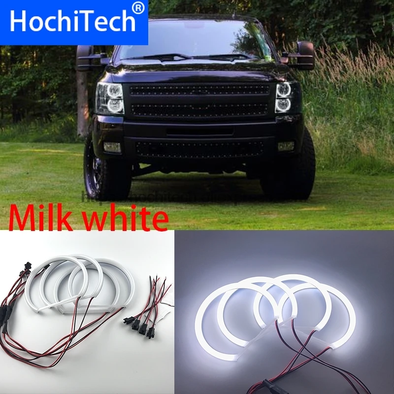 HochiTech для 2007 14 Chevrolet Silverado 1500 2500 3500 ультра яркий молочно белый Halo светильник