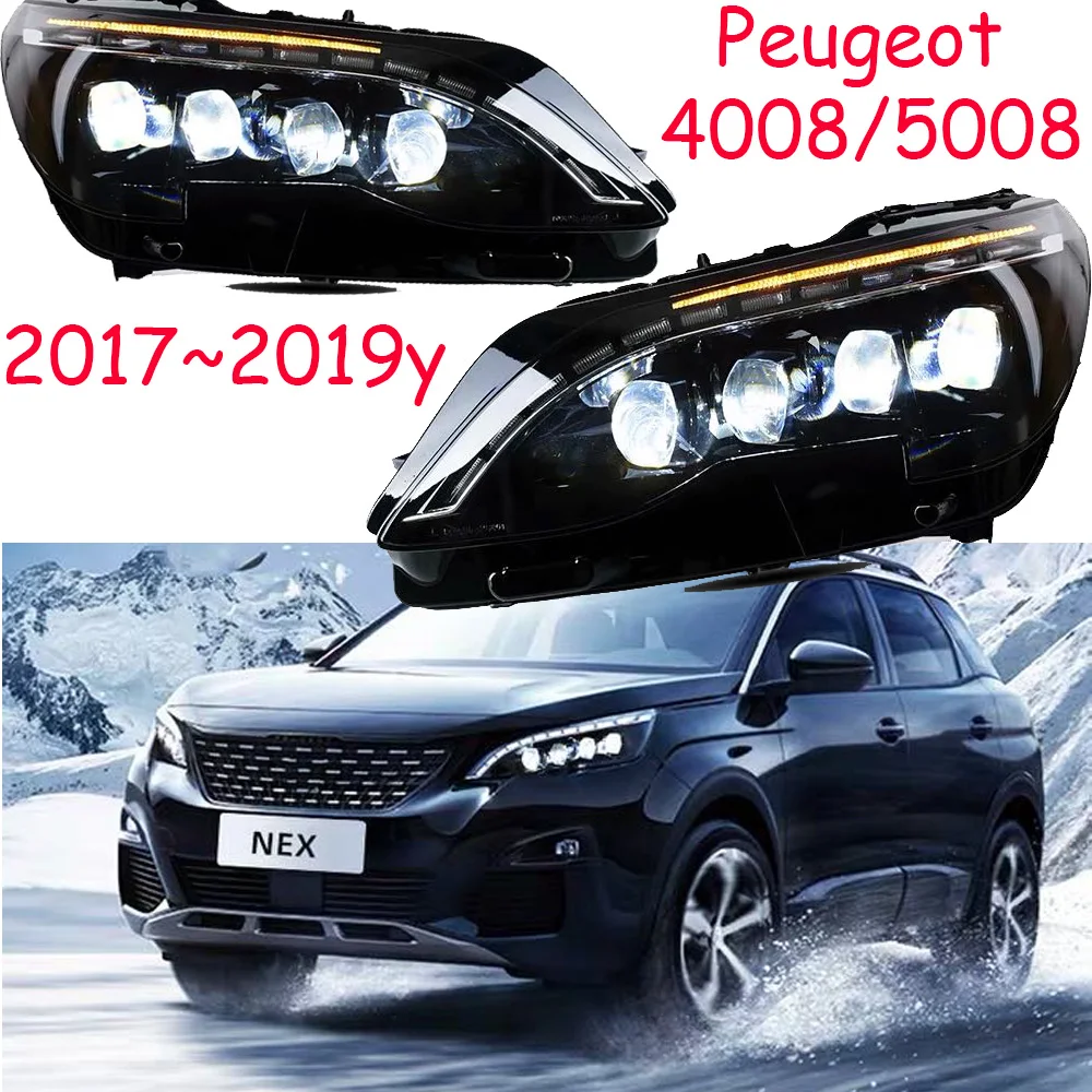 Автомобильный бампер фасветильник для Peugeot 4008 5008 дневсветильник escape 2017 ~ Y DRL