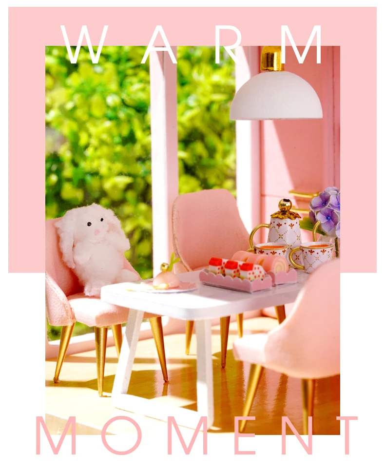 Cutebee DIY кукольный домик деревянные кукольные домики миниатюрный кукольный домик мебель набор игрушек для детей год рождественский подарок Каса K47
