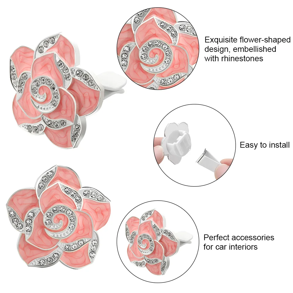 2 шт. Bling духи с ароматом камелии Автомобиль выходе вентиляционной клип