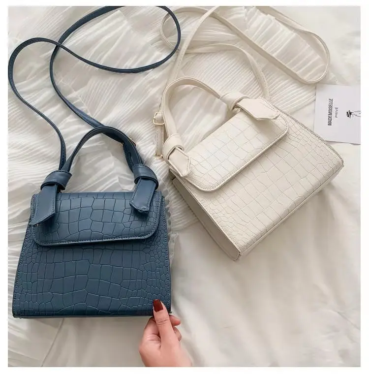 

Crocodile Pattern PU Leather Crossbody Bags For Women Female Mini Square Shoulder Handbags Travel Crosbody Bag