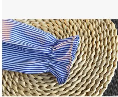 Популярное стильное платье в Корейском стиле для девочек новое полоску с