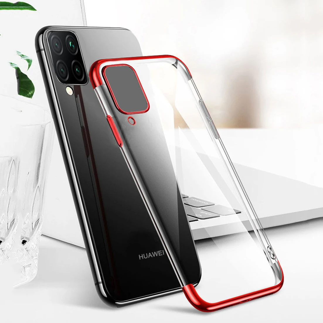 Lainergie чехол для Huawei P40 Lite роскошное покрытие мягкий прозрачный тонкий телефона