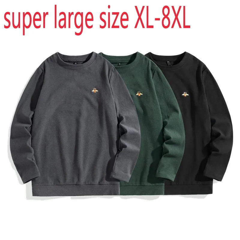 

New Arrival Fashion Super Large Men Plush Thickened Trendy Winter Loose Warm Thick O-neck Casual Hoodies Plus Size XL-7XL 8XL