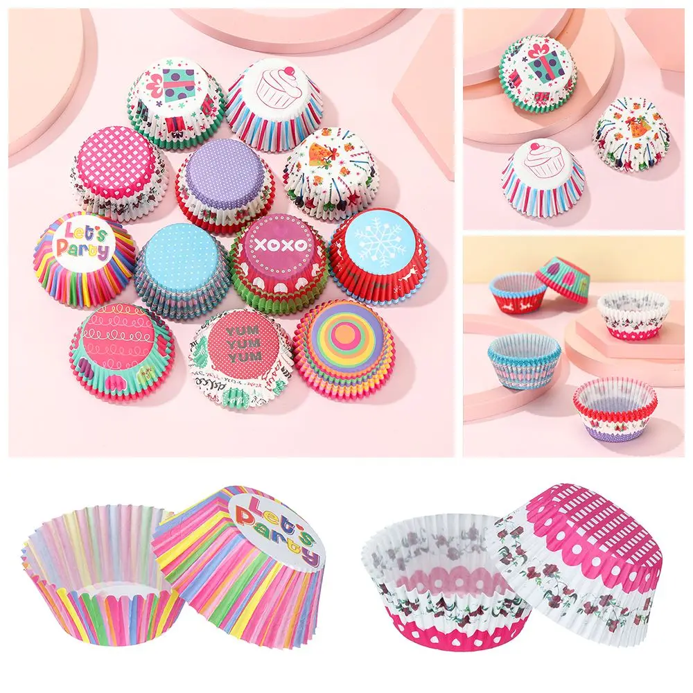 

100Pcs Home & Kitchen Party Supplies Liner Wedding Cupcake Wrappers Muffin Cases Cake Paper Cups Baking Cup