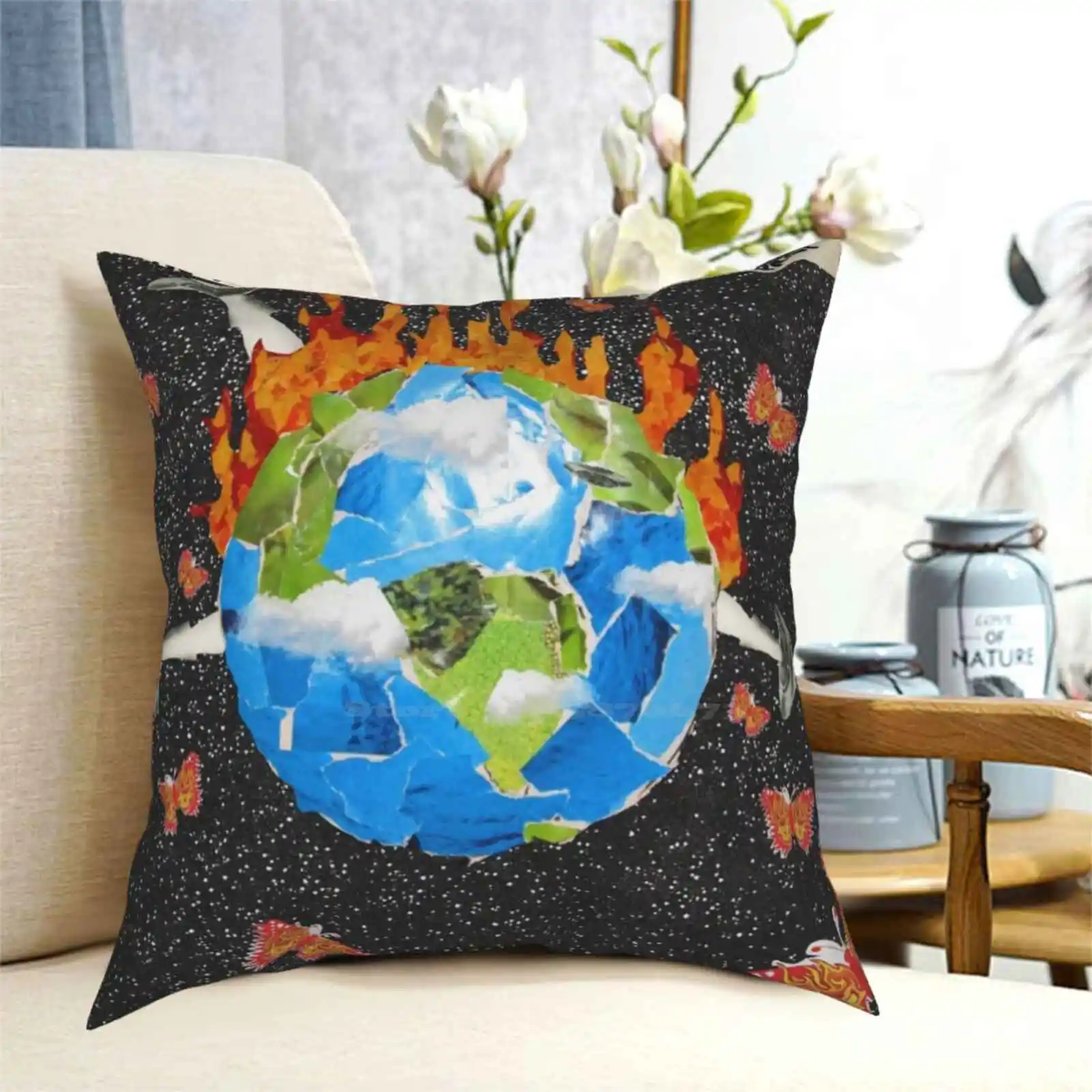 Наволочка World Rage красивая наволочка в стиле рэп хип-хоп музыка поп-рэпер Инди РНБ